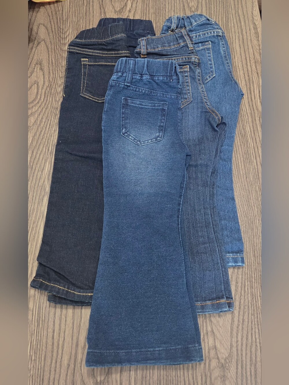 The Children's Place Kids Denim Jeans Trio - Dark Blue, Medium Blue, Light Blue